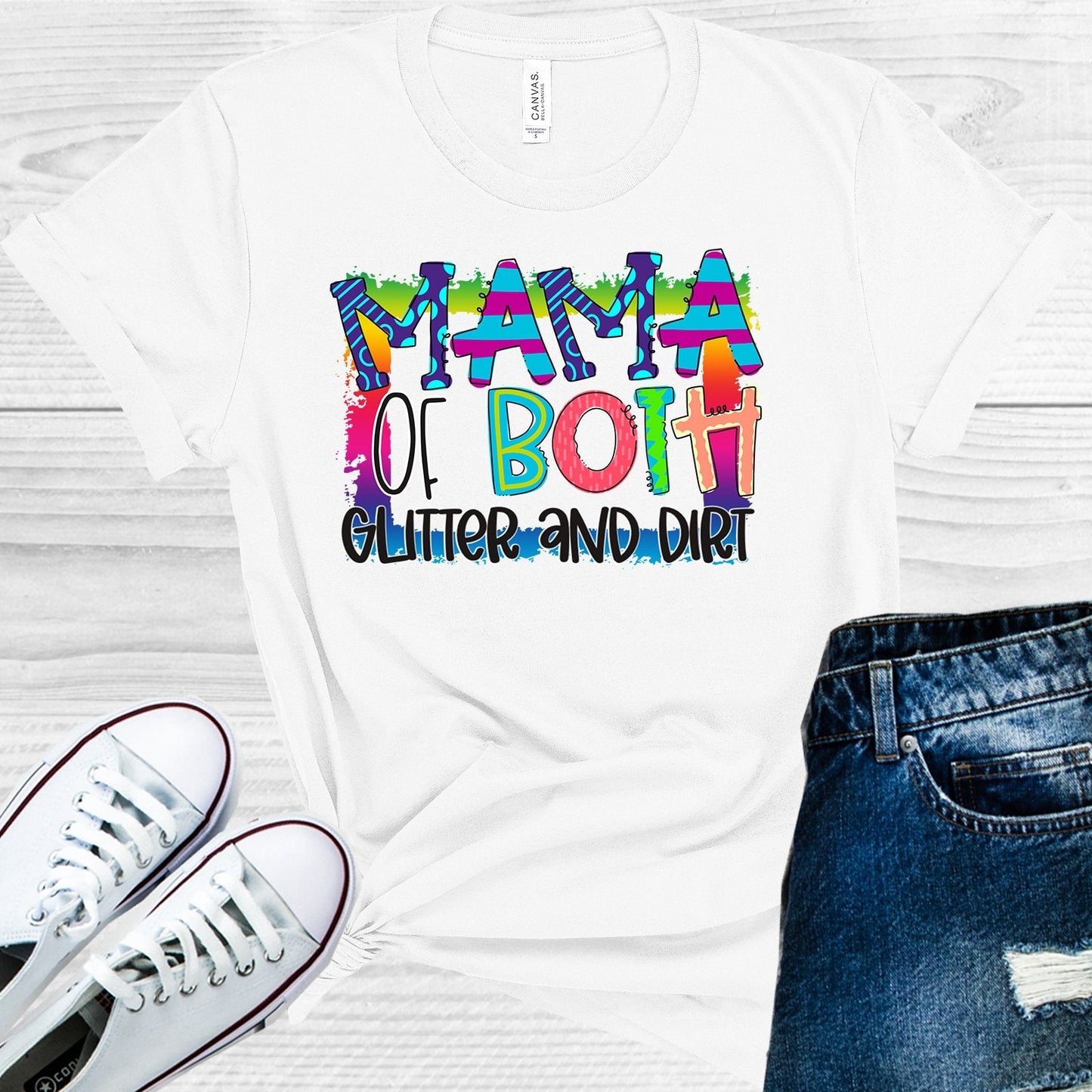 Mama of Birth Glitter and Dirt Graphic Tee