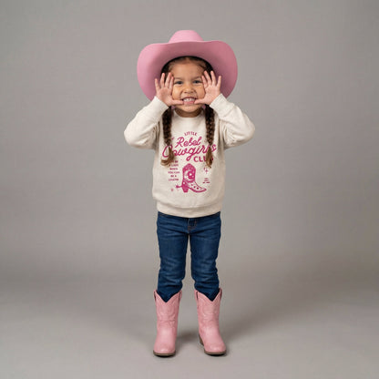 Natural Little Rebels Cowgirl Club Sweatshirt or tee!