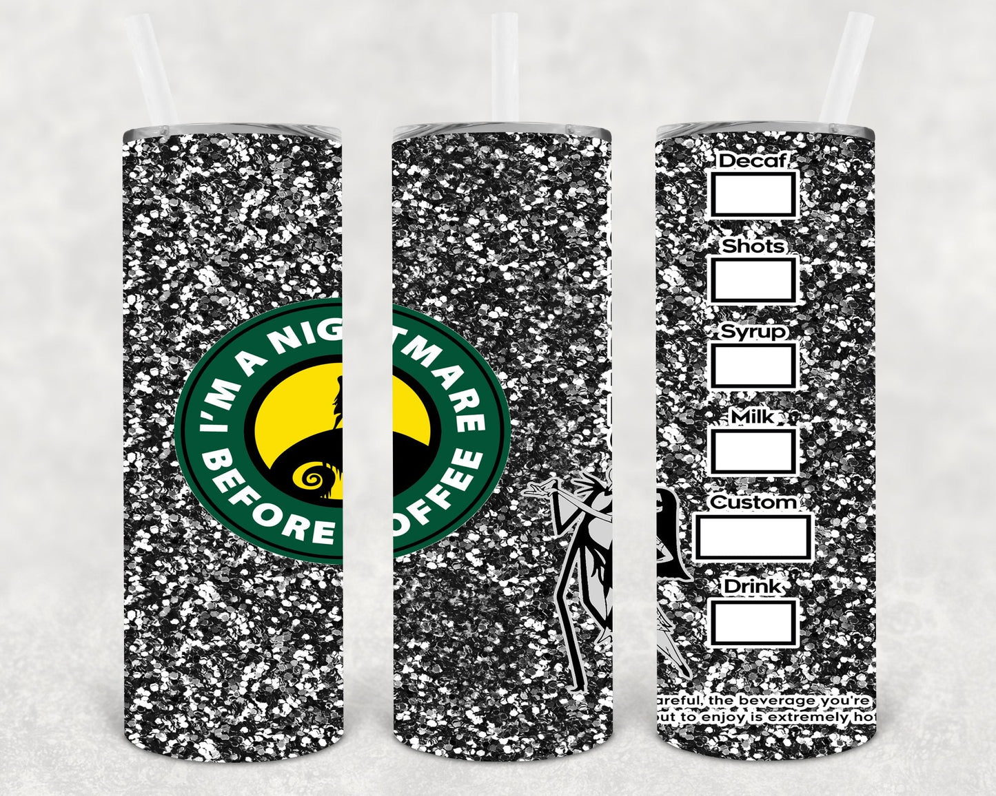 I'm a Nightmare Before Coffee 20 oz Skinny Tumbler