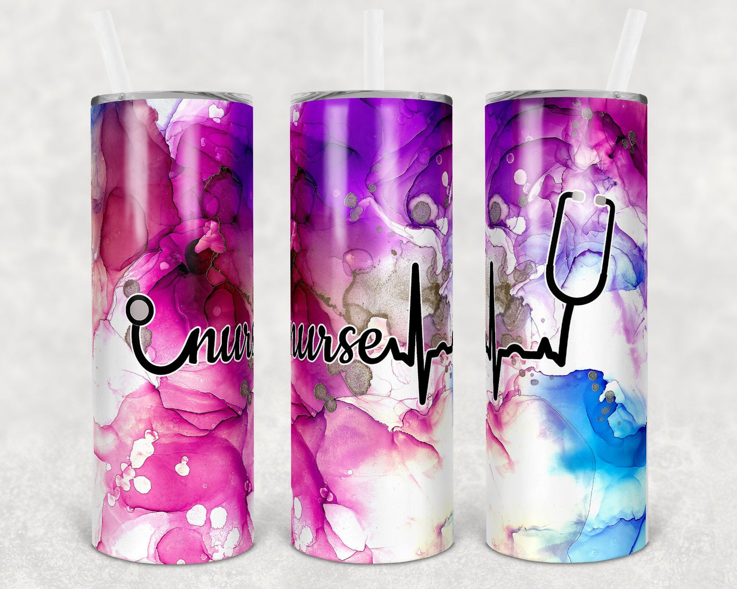 Nurse Heartbeat 20 oz Skinny Tumbler