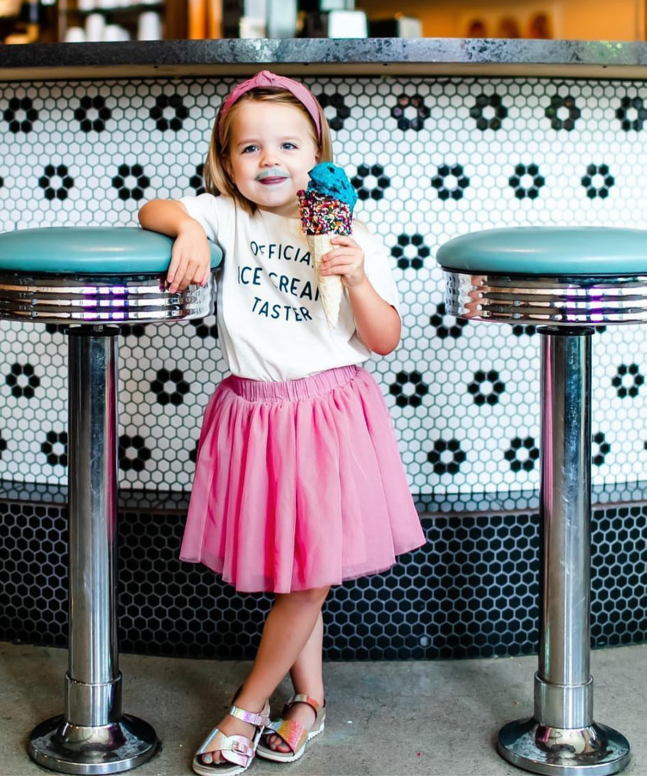 Official Ice Cream Taster Kids Graphic Cotton T-Shirt