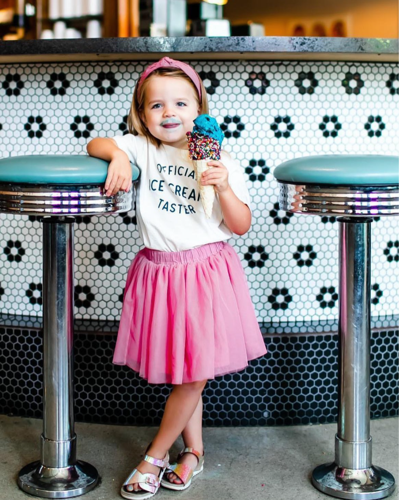 Official Ice Cream Taster Kids Graphic Cotton T-Shirt