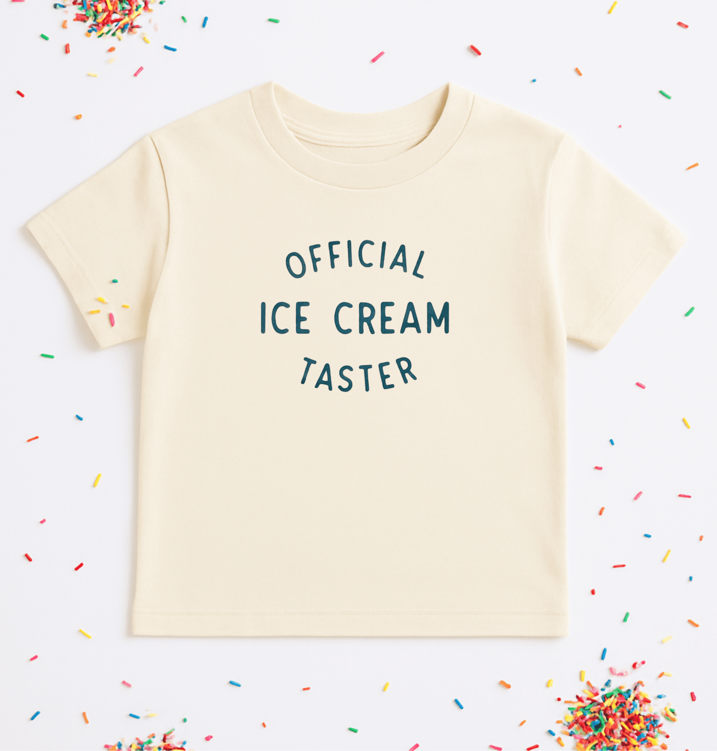 Official Ice Cream Taster Kids Graphic Cotton T-Shirt