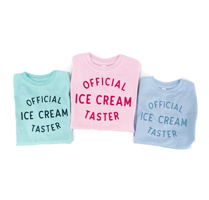 Official Ice Cream Taster Kids Graphic Tee, Cotton Summer T-Shirt