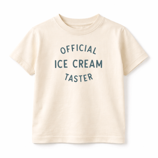 Official Ice Cream Taster Kids Tee | Funny Summer Shirt for Toddlers and Kids'
