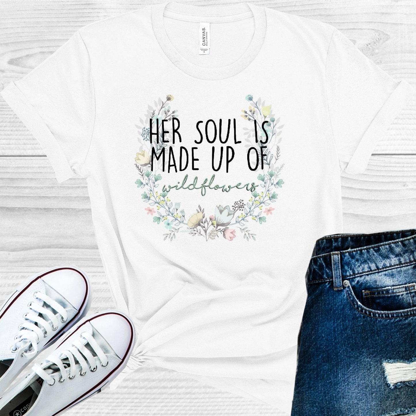 Her Soul is Made Up of Wildflowers Graphic Tee