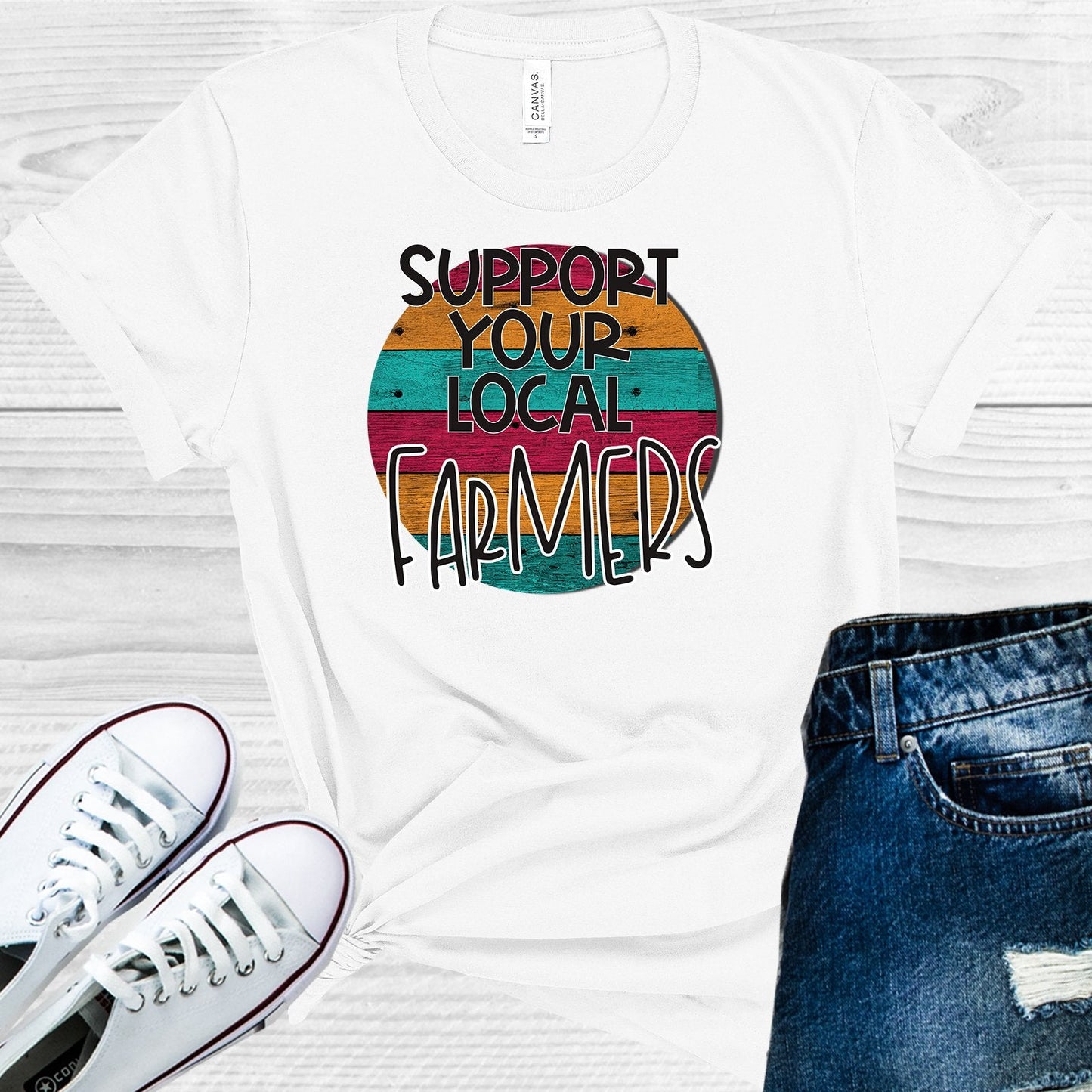 Support Your Local Farmers Graphic Tee