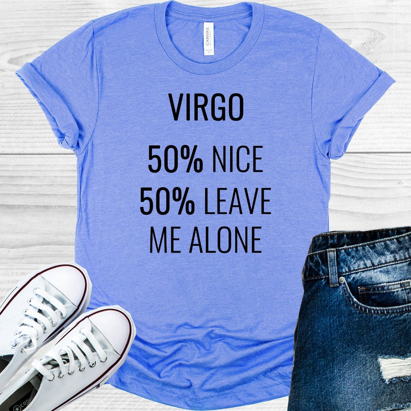 Virgo 50% Nice 50% Leave Me Alone Graphic Tee