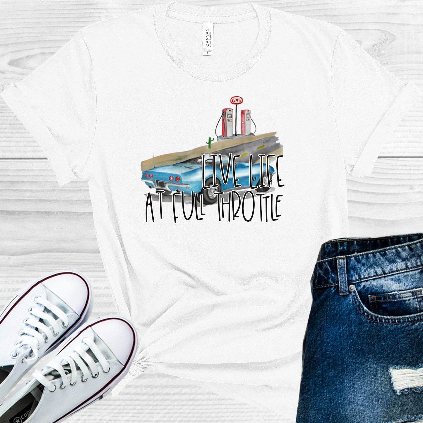 Live Life at Full Throttle Graphic Tee