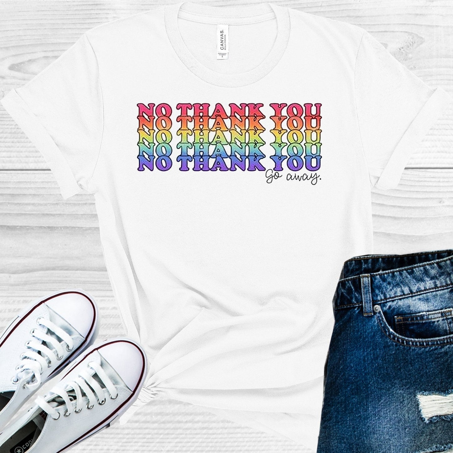 No Thank You Go Away Graphic Tee