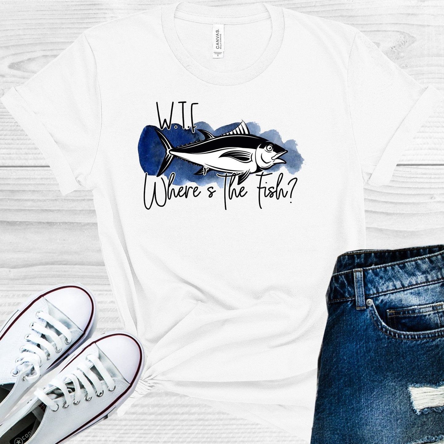 W.T.F Where's the Fish Graphic Tee