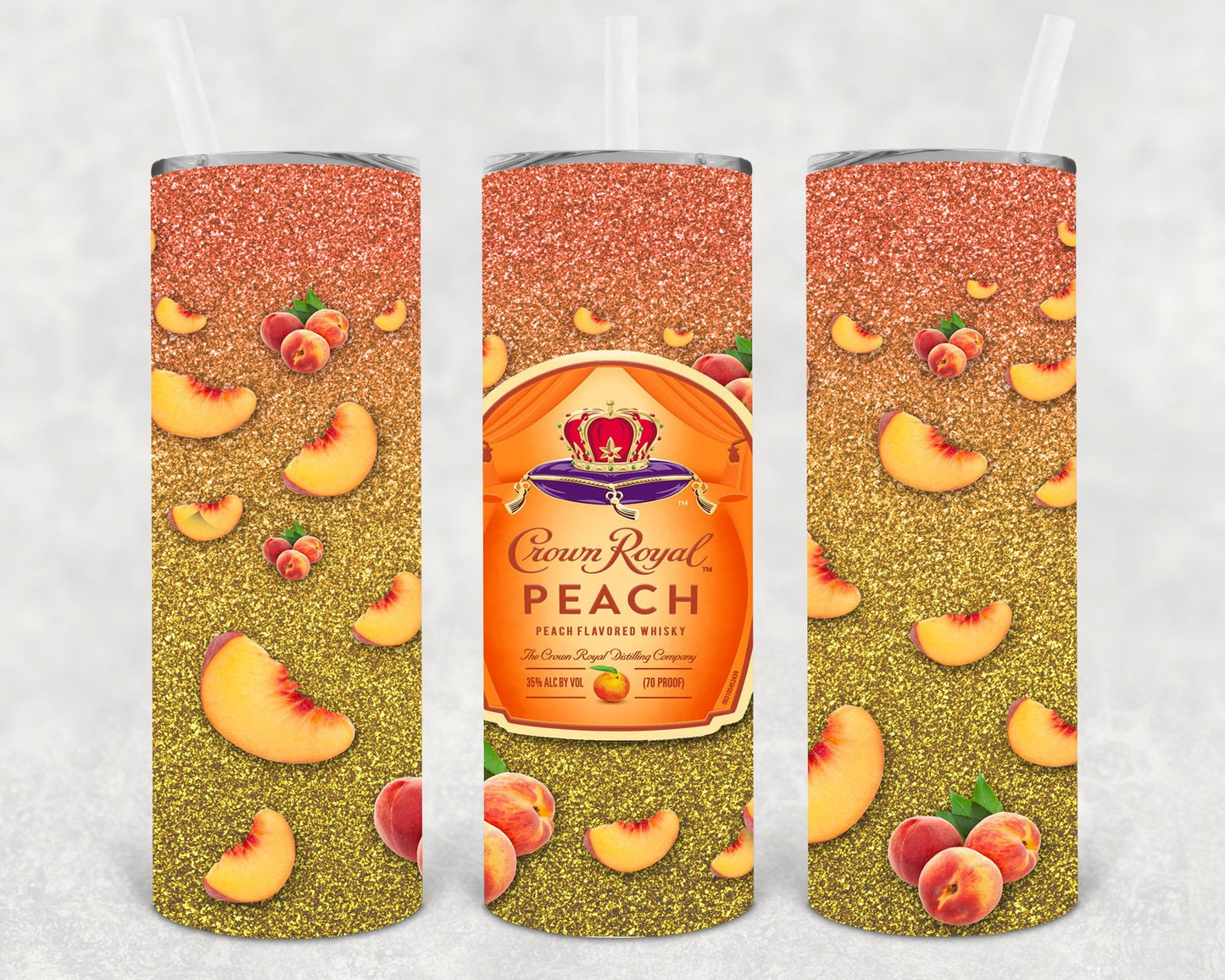 Crown Royal Peach 20 oz Skinny Tumbler
