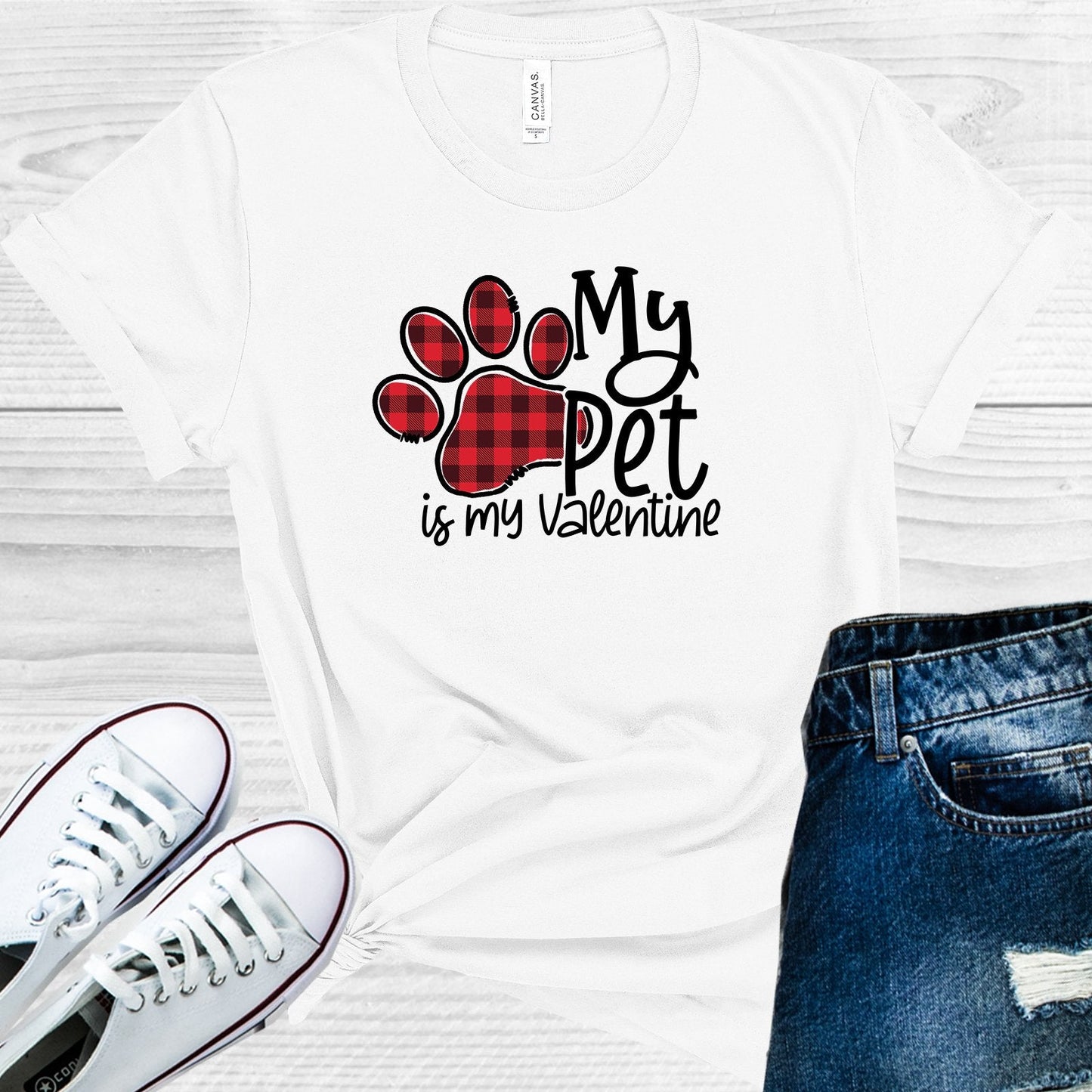 My Pet is My Valentine Graphic Tee