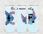 Ohana Means Family 20 oz Skinny Tumbler