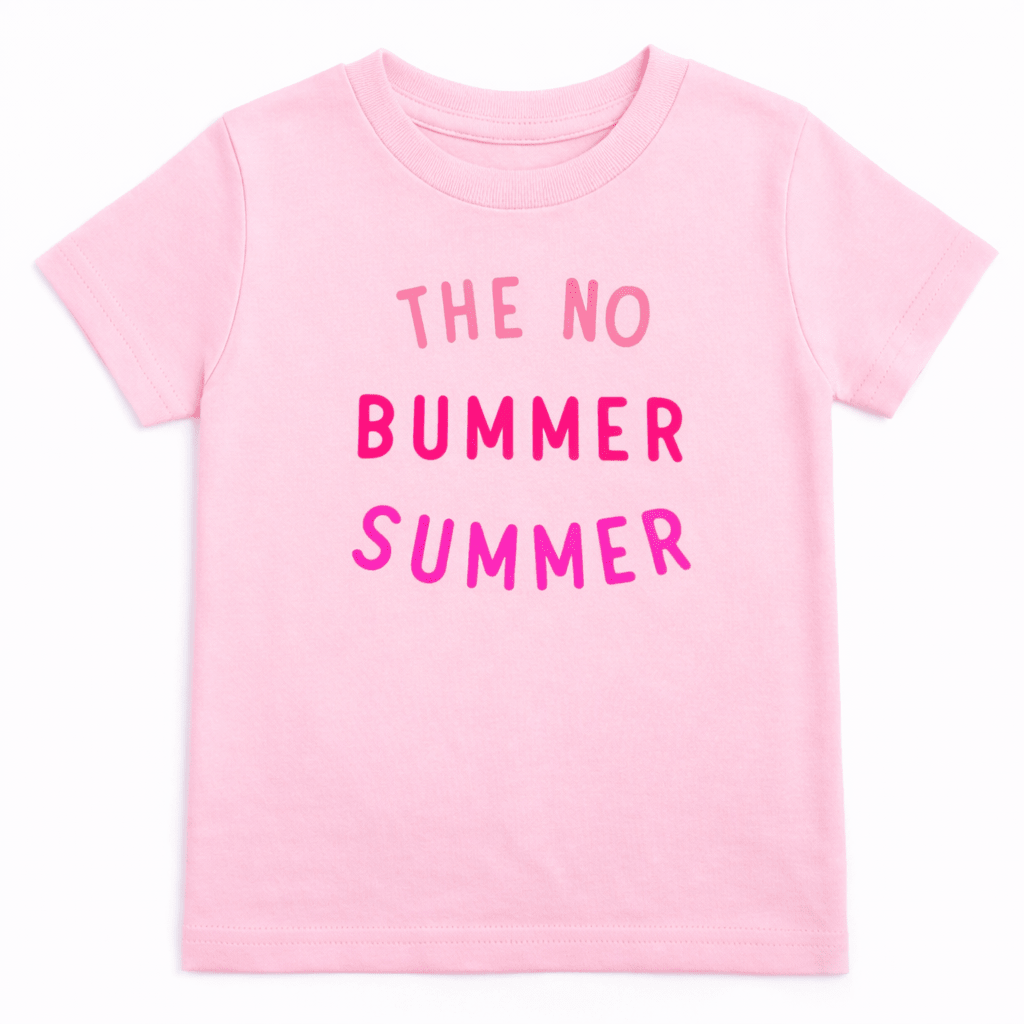 PINK no bummer summer TEE, Summer Shirt For Girls