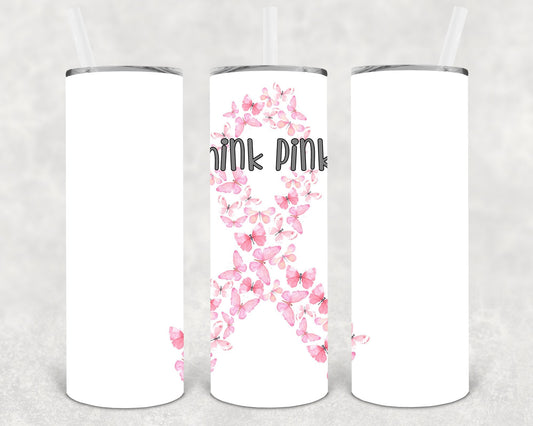 Think Pink 20 oz Skinny Tumbler