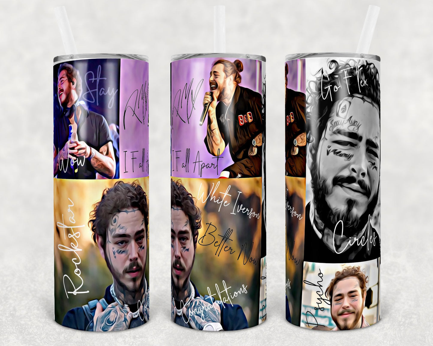 Post Malone 20 oz Skinny Tumbler