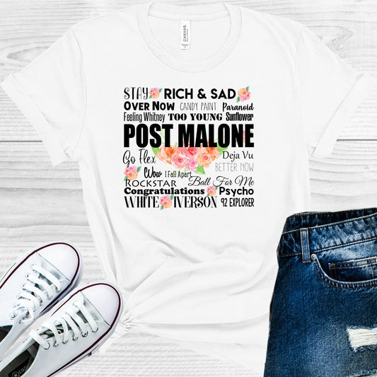 Post Malone Songs Graphic Tee