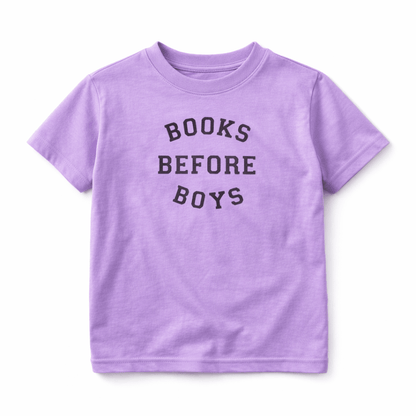 Purple Books Before Boys Tee