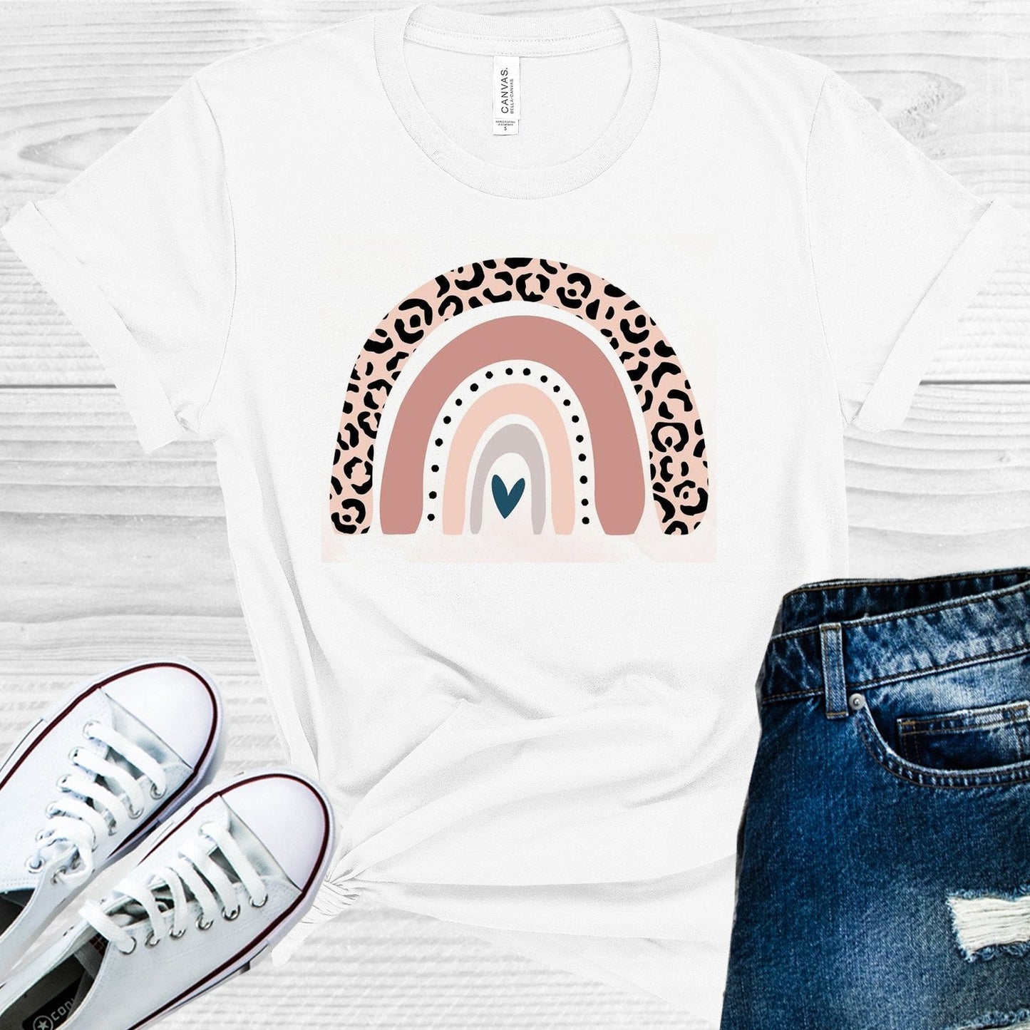 Leopard Rainbow Graphic Tee