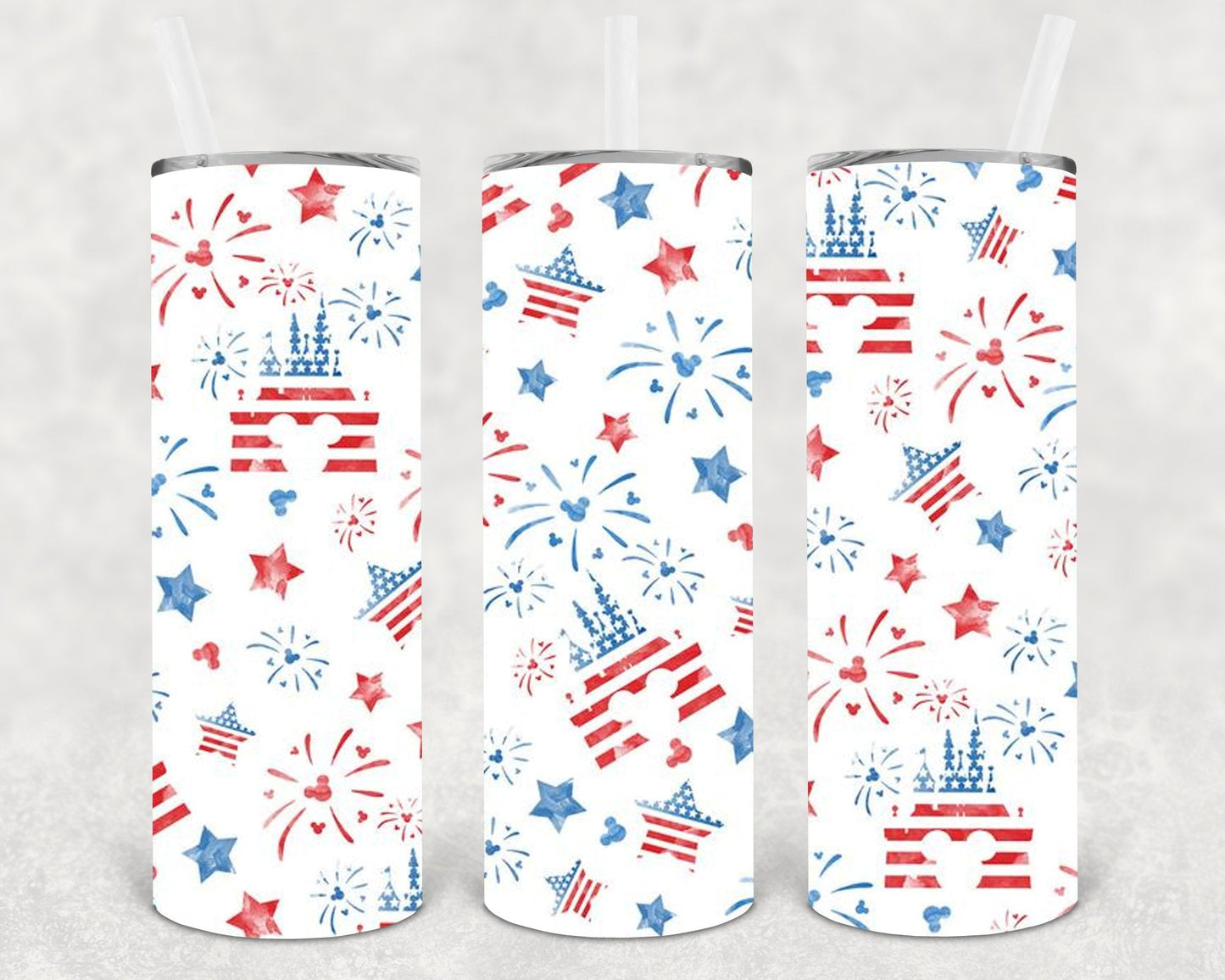 Patriotic Castle 20 oz Skinny Tumbler