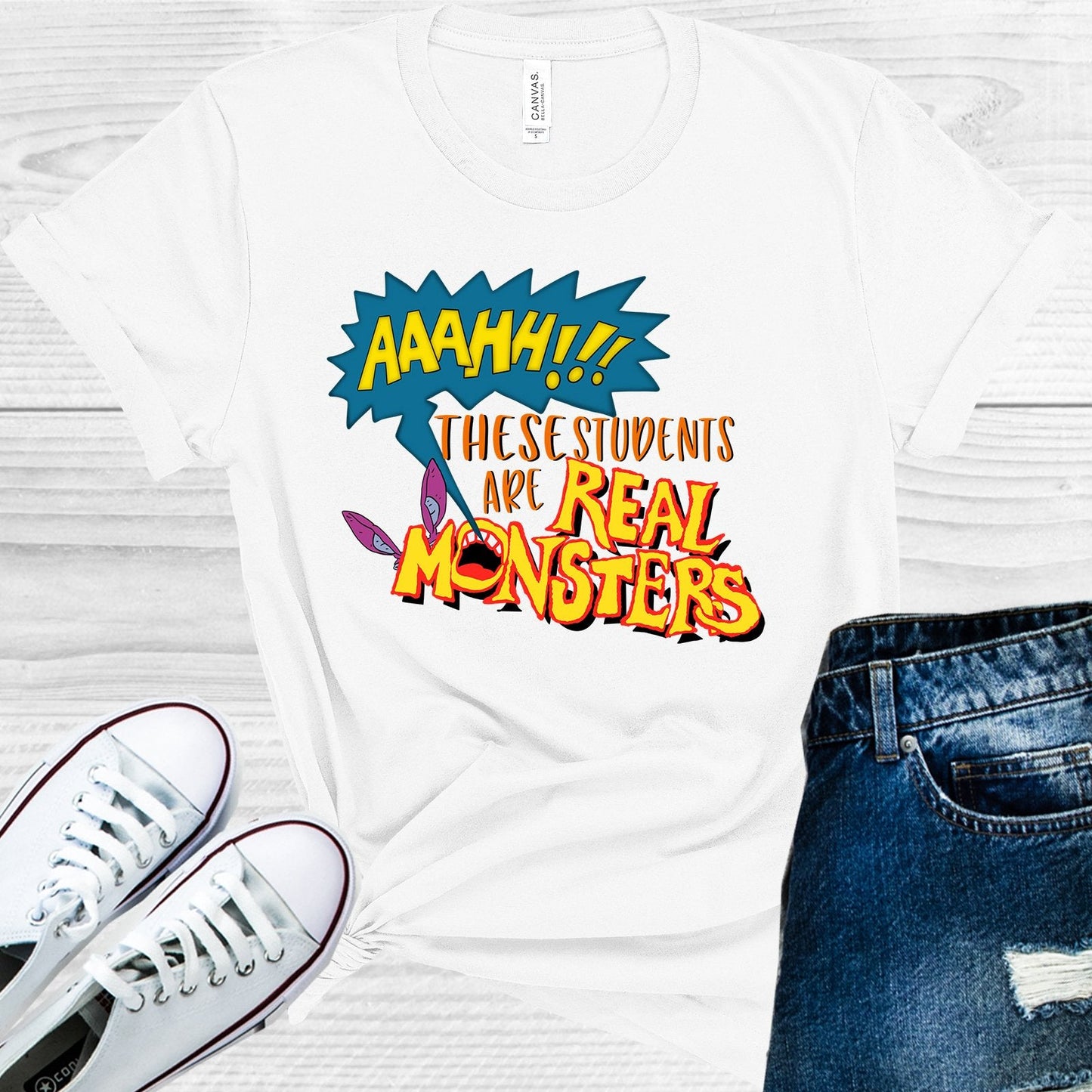 Aaahh These Students are Real Monsters Graphic Tee