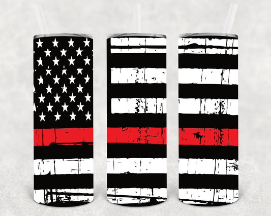 Thin Red Line 20 oz Skinny Tumbler