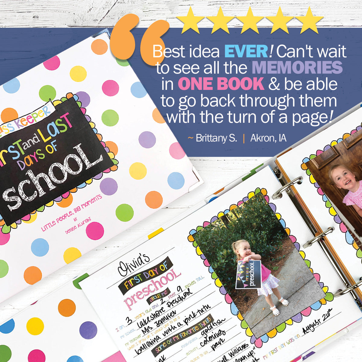 Mom Must-Have School Keepsake Kit | Class Keeper®, Photo Prop Deck & School Stickers | BONUS! App Membership + BONUS! Earn & Learn® Chore Chart Pad | (2) Styles