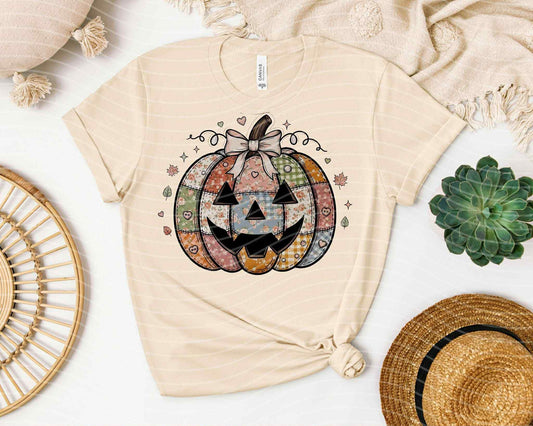 Faux Embroidery Pumpkin Graphic Tee
