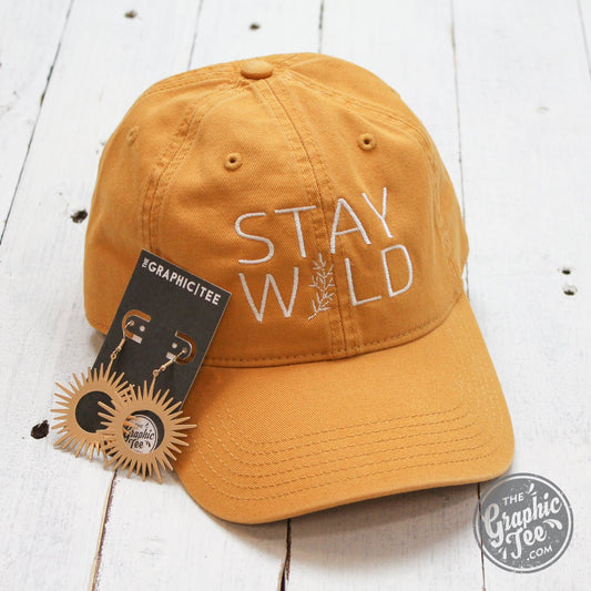 Stay Wild - Mustard Relaxed Twill Dad Hat