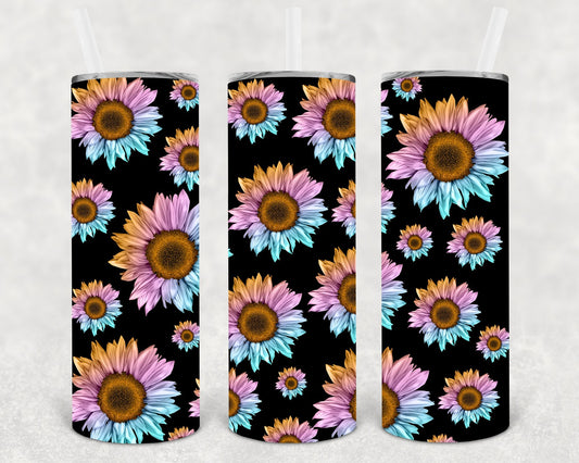 Rainbow Flower 20 oz Skinny Tumbler