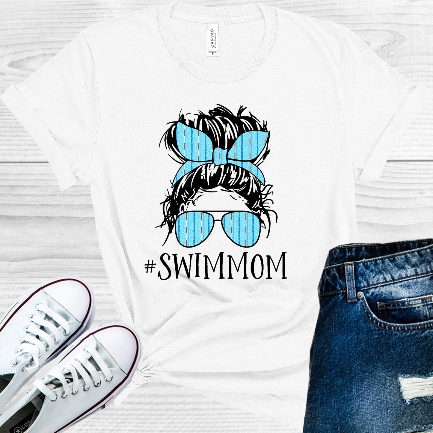 Swim Mom #swimmom Graphic Tee