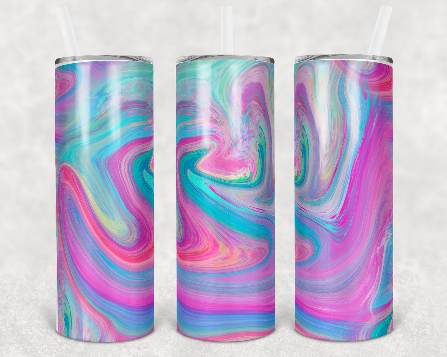 Cotton Candy Swirl 20 oz Skinny Tumbler