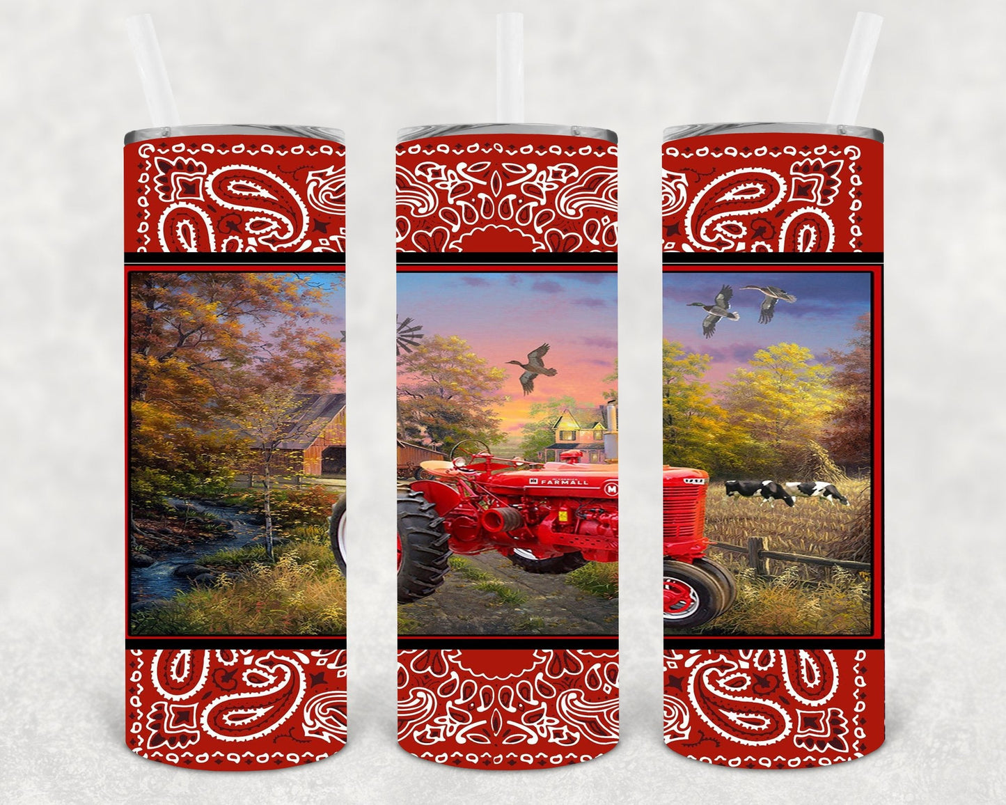 Tractor 20 oz Skinny Tumbler