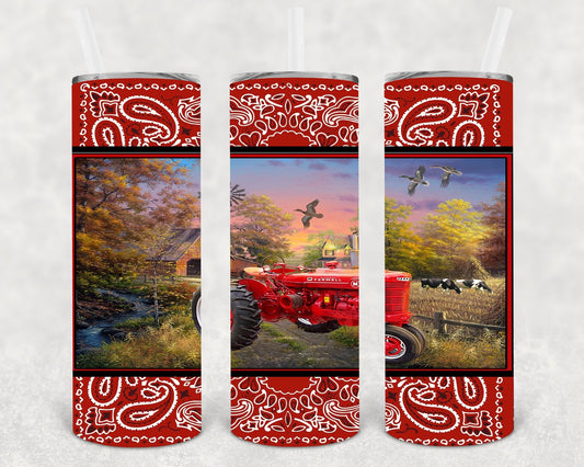 Tractor 20 oz Skinny Tumbler