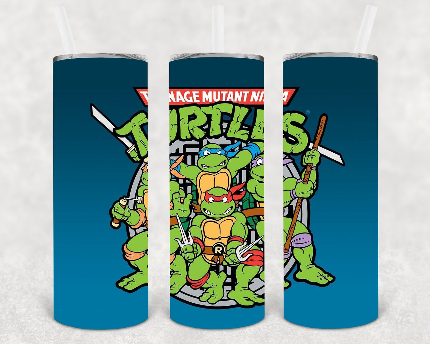 Teenage Mutant Ninja Turtles TMNT 20 oz Skinny Tumbler