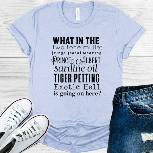 What in the Two Tone Mullet Graphic Tee