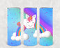Rainbow Unicorn 20 oz Skinny Tumbler