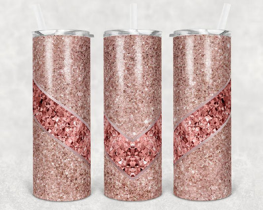Rose Gold 20 oz Skinny Tumbler