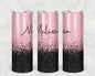 Pink Glitter 20 oz Skinny Tumbler