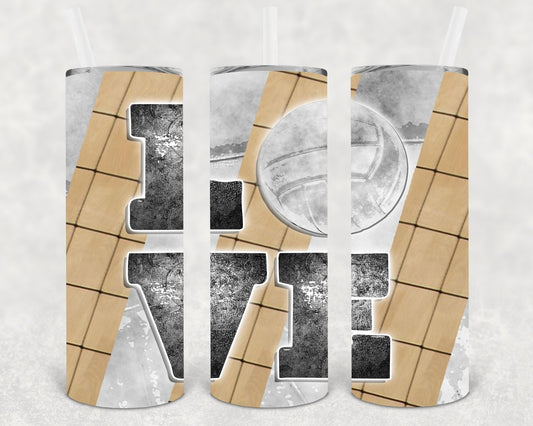 Volleyball Love 20 oz Skinny Tumbler