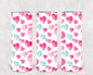 Watercolor Hearts 20 oz Skinny Tumbler