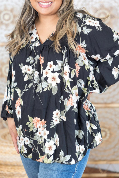 Plus size floral top