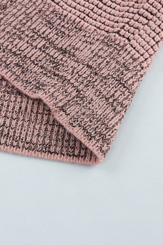 Grey Plaid Contrast Trim Casual Knit Cardigan for Women
